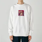 asanonnのリボン付きヘッドバンドな女の子 Heavyweight Crew Neck Sweatshirt