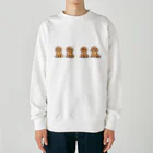 hanappongの4匹のトイプードル Heavyweight Crew Neck Sweatshirt