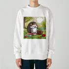 paparattyoのピクニックを楽しむハリネズミ Heavyweight Crew Neck Sweatshirt