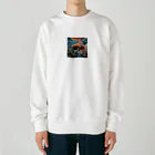 アートフル・メッセンジャーの金運招福金魚様 Heavyweight Crew Neck Sweatshirt