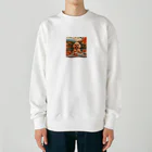 ワンちゃん大好きの秋を楽しむトイプードル Heavyweight Crew Neck Sweatshirt