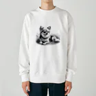 サボのドッグショップのチワポメ Heavyweight Crew Neck Sweatshirt