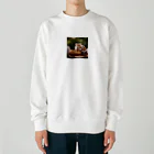 Yleのパンを食べたいハムスター！ Heavyweight Crew Neck Sweatshirt