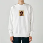 戦国時代マニアのデフォルメ足利義政君 Heavyweight Crew Neck Sweatshirt