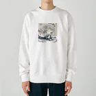 bigbamboofamilyの月と黒狐　そのニ Heavyweight Crew Neck Sweatshirt