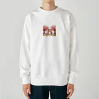 音楽ルー106の親子ネコ Heavyweight Crew Neck Sweatshirt