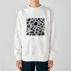 AIモノクロデザインのモノクロ宇宙 Heavyweight Crew Neck Sweatshirt