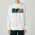 ramekoのラメ子_水着_青02 Heavyweight Crew Neck Sweatshirt