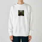 saijo79の鳥の餌を食べるゴリラ Heavyweight Crew Neck Sweatshirt