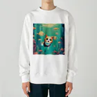 ksks_5386の水中をもぐる猫 Heavyweight Crew Neck Sweatshirt