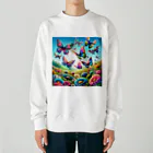 すずらん24の幸運のお花畑 Heavyweight Crew Neck Sweatshirt