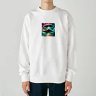 t96373456の未確認飛行物体 Heavyweight Crew Neck Sweatshirt