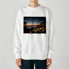 ウエディング♡カップルグッズの南国のサンセットビュー Heavyweight Crew Neck Sweatshirt