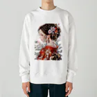 AQUAMETAVERSEの和服姿の女性　sanae 2074 Heavyweight Crew Neck Sweatshirt