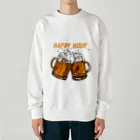 JUNK_HEDDのビールでハッピー Heavyweight Crew Neck Sweatshirt