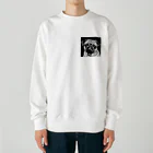 tune1014の水墨画調のパグ Heavyweight Crew Neck Sweatshirt