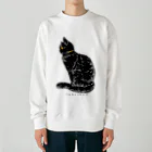 i-specの黒猫さん Heavyweight Crew Neck Sweatshirt