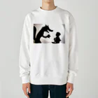 suzuri2024のりんごを一つくださいな Heavyweight Crew Neck Sweatshirt