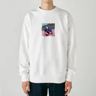 tak12_12のスケーターペンギン君 Heavyweight Crew Neck Sweatshirt