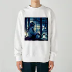 zengoの雨になったね Heavyweight Crew Neck Sweatshirt