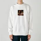 kei-001の走るライオン Heavyweight Crew Neck Sweatshirt