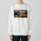 Kz_25@アウトドアーのキャンプファッション -Sunrise- Heavyweight Crew Neck Sweatshirt