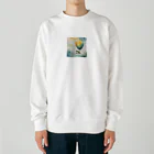 Oimo_shanの旅するカエルさん Heavyweight Crew Neck Sweatshirt