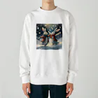 ALICE_nonの踊っているウサギたち Heavyweight Crew Neck Sweatshirt