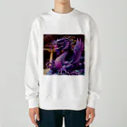 comati12の神秘的な紫の神龍 Heavyweight Crew Neck Sweatshirt