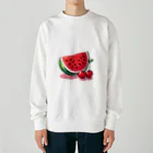 jokemanのスイカとチェリー Heavyweight Crew Neck Sweatshirt