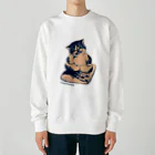 ポコルエポコチルの鯖の上にも三年。 Heavyweight Crew Neck Sweatshirt