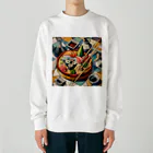 happiness_shopの江戸前の寿司をピカソ風にアレンジ Heavyweight Crew Neck Sweatshirt