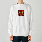 lonely_wolfの炎のタイガー・バーサーカー Heavyweight Crew Neck Sweatshirt