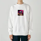 ★動物ショップ・kou2020★の馬4 Heavyweight Crew Neck Sweatshirt