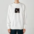 feliceの窓辺で風を感じている猫 Heavyweight Crew Neck Sweatshirt