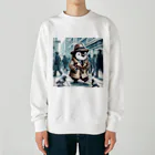 連想系の都会ペンギン Heavyweight Crew Neck Sweatshirt