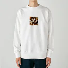 Colorful Canvasの寝相の悪いコーギー Heavyweight Crew Neck Sweatshirt