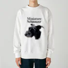 ayupachiのVintage Style M.Schnauzer Heavyweight Crew Neck Sweatshirt