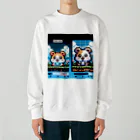 tsukino-utenaのドット絵・ハム二郎 Heavyweight Crew Neck Sweatshirt