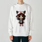 RANRAN2432MPJの猫派アイドル【にゃ美ちゃん】 Heavyweight Crew Neck Sweatshirt