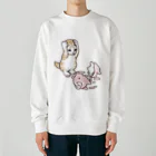 nya-mew（ニャーミュー）のやっちまったニャーちゃん Heavyweight Crew Neck Sweatshirt