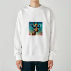 GIRAFFEのサングラスをかけたキリン Heavyweight Crew Neck Sweatshirt