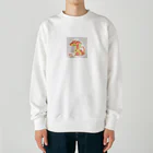 ニャン丸の火の世界に生まれたドラゴン Heavyweight Crew Neck Sweatshirt