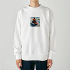 qloのジェットスキー乗り乗りグランマ Heavyweight Crew Neck Sweatshirt