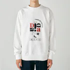 No.30_DesignWorks typographyのDadaism art Typography Design Heavyweight Crew Neck Sweatshirt