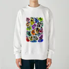 Colorful fam Earthのガチャキャラ　両面プリント Heavyweight Crew Neck Sweatshirt