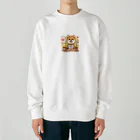 メアリーの可愛らしい表情の柴犬が感謝の気持ちを込めて Heavyweight Crew Neck Sweatshirt