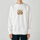 kawaii和食のおにぎりVS食パンの戦い Heavyweight Crew Neck Sweatshirt