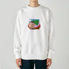 さちあきのおみせの季節のさくら餅ハリネズミ Heavyweight Crew Neck Sweatshirt