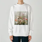 Petia Bloomの水彩風の花イラスト Heavyweight Crew Neck Sweatshirt